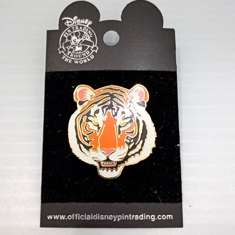 New VTG‎ Official Trading Disney Pin Trading 2005 Tiger Face Enamel Pin On Card